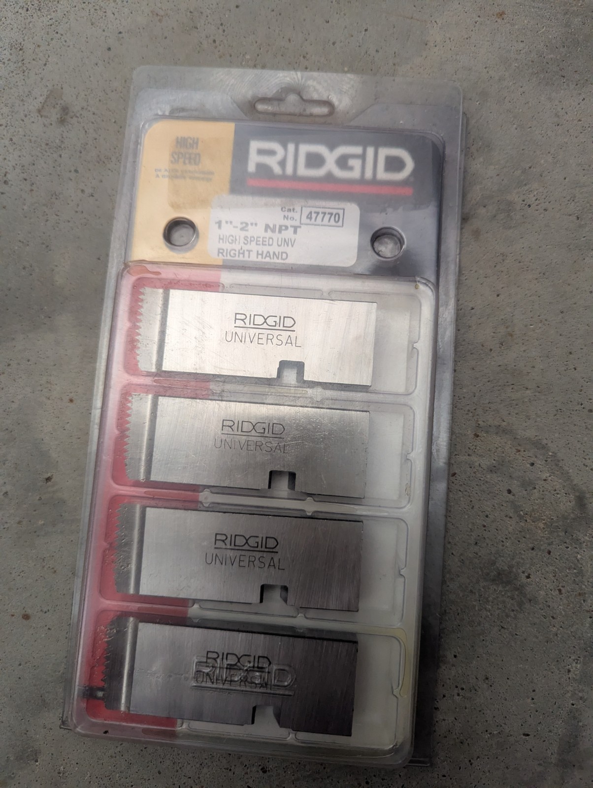 RIDGID High-Speed Right Hand 1″-2 “- 11 1/2 Pipe and Bolt Dies (47770)