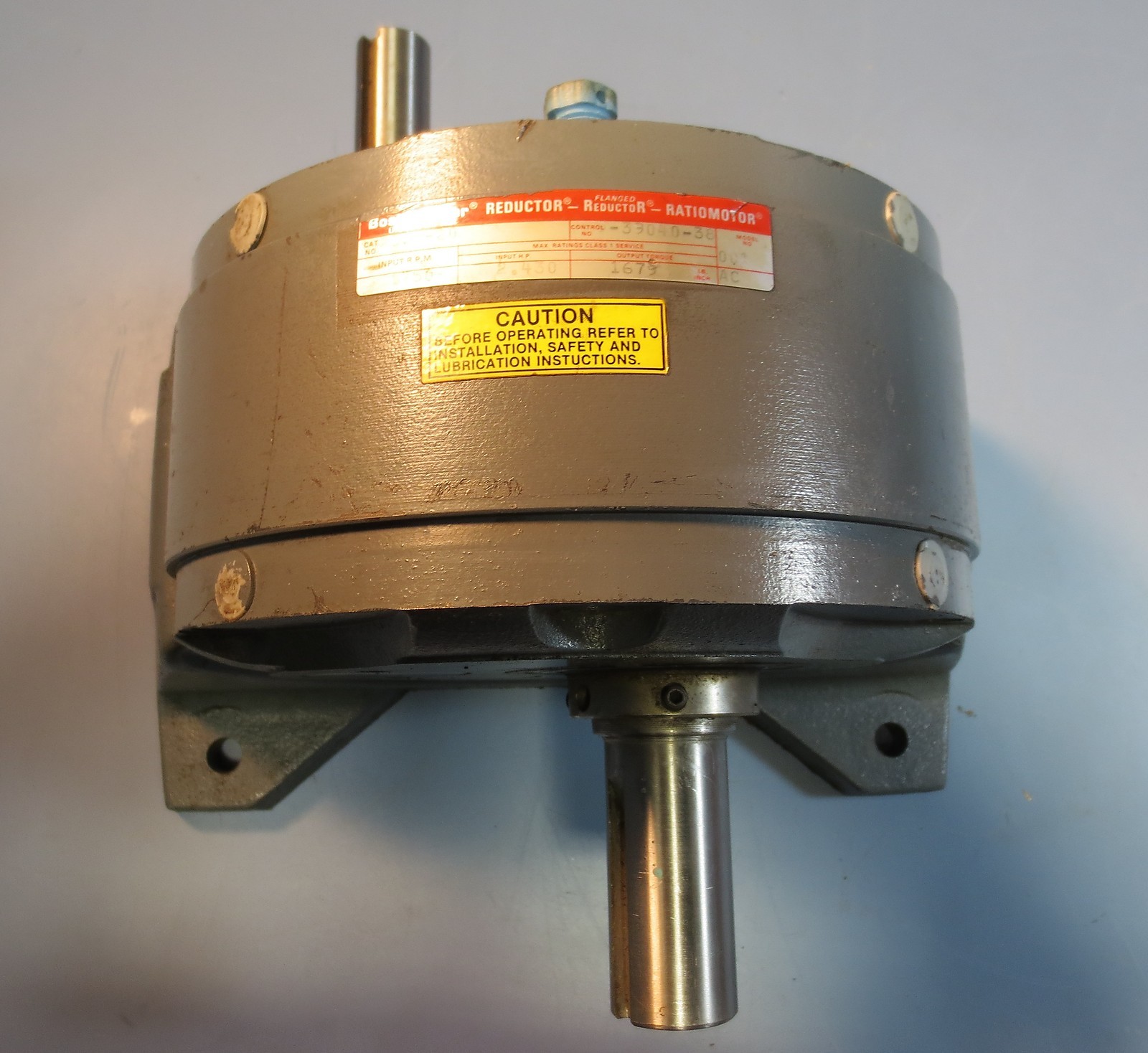 Boston Gear Reductor Ratiomotor Cat. No. 231D-20 Model 001 20:1 2.430 HP Reducer