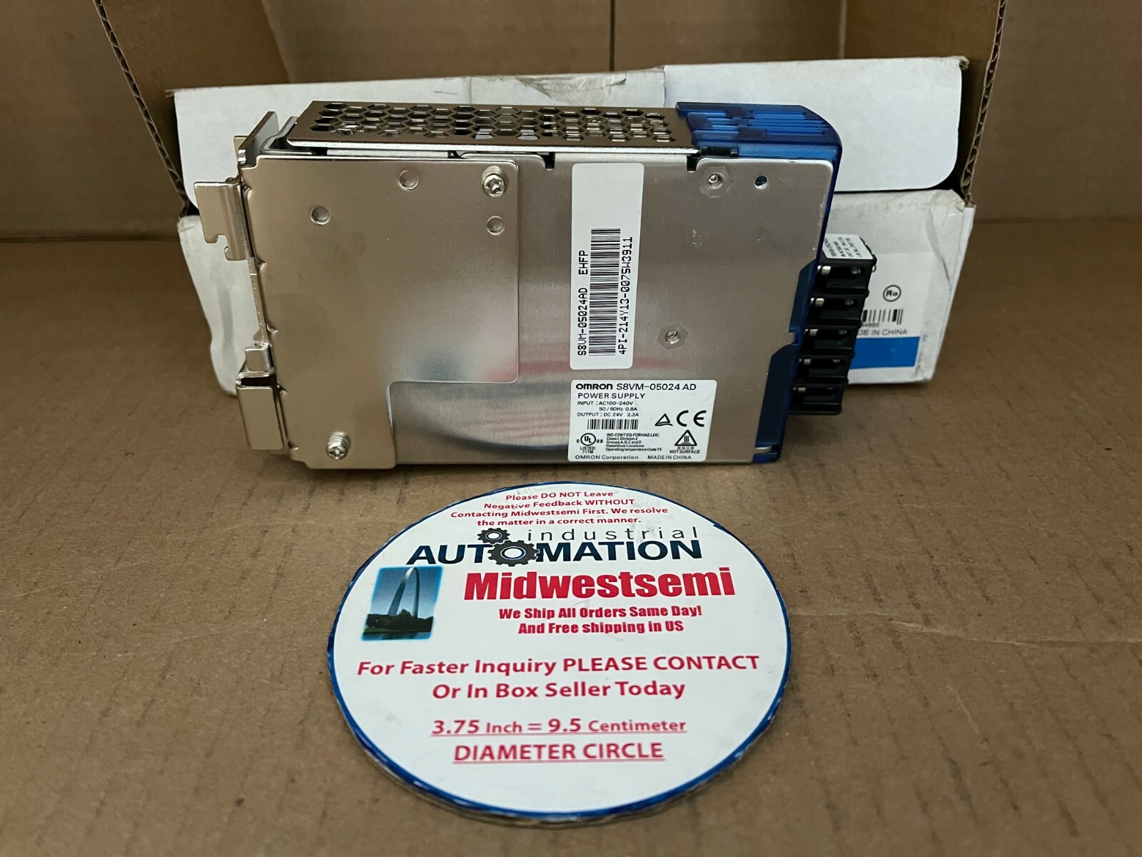 NEW IN BOX OMRON S8VM-05024AD POWER SUPPLY 100-240VAC SHIPS SAME BUSINESS DAY