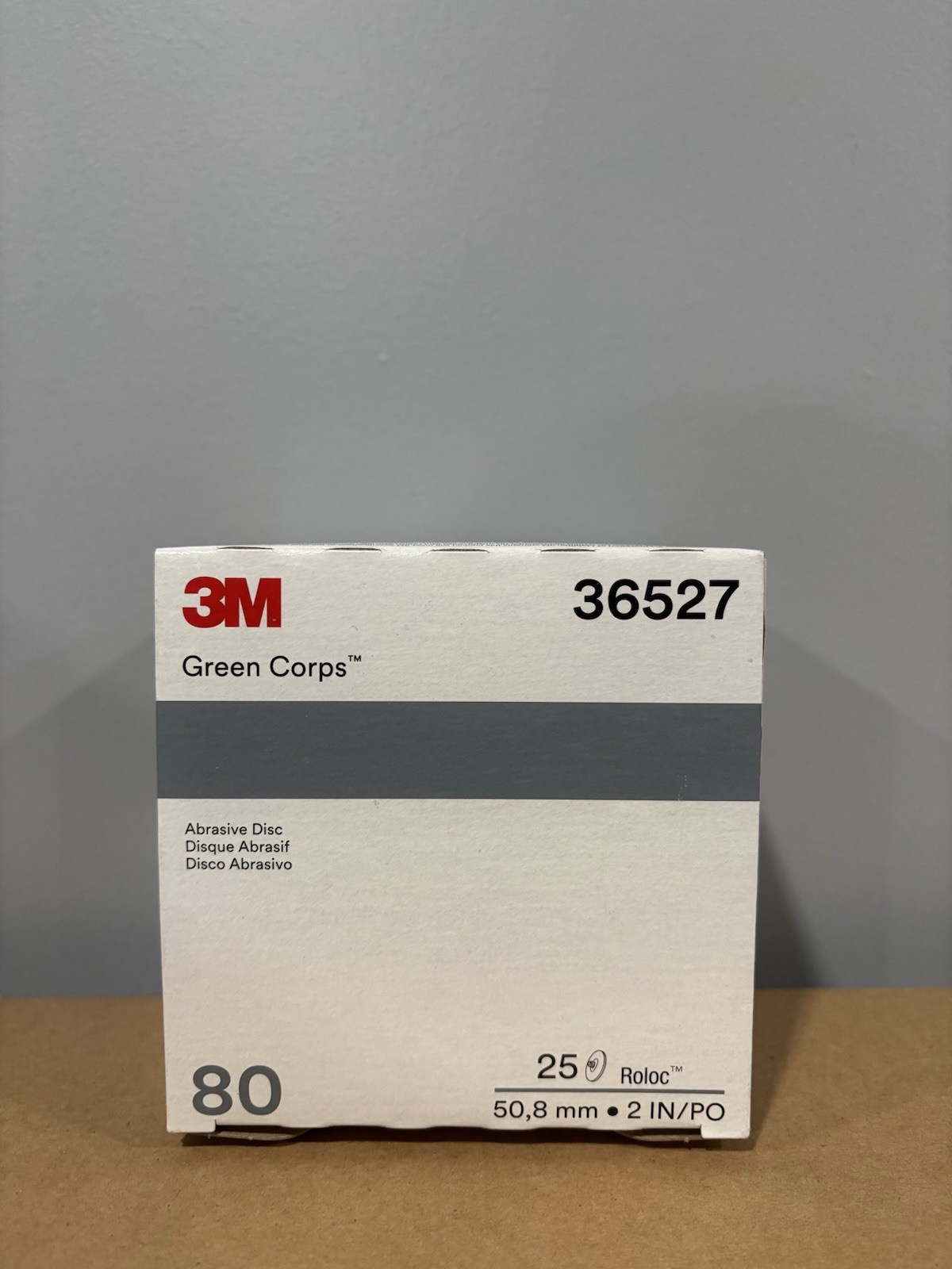 3M 36527 Green Corps Roloc Disc, TR, 2.000″ x 80 Grit (Replaces 01396) {25pk}