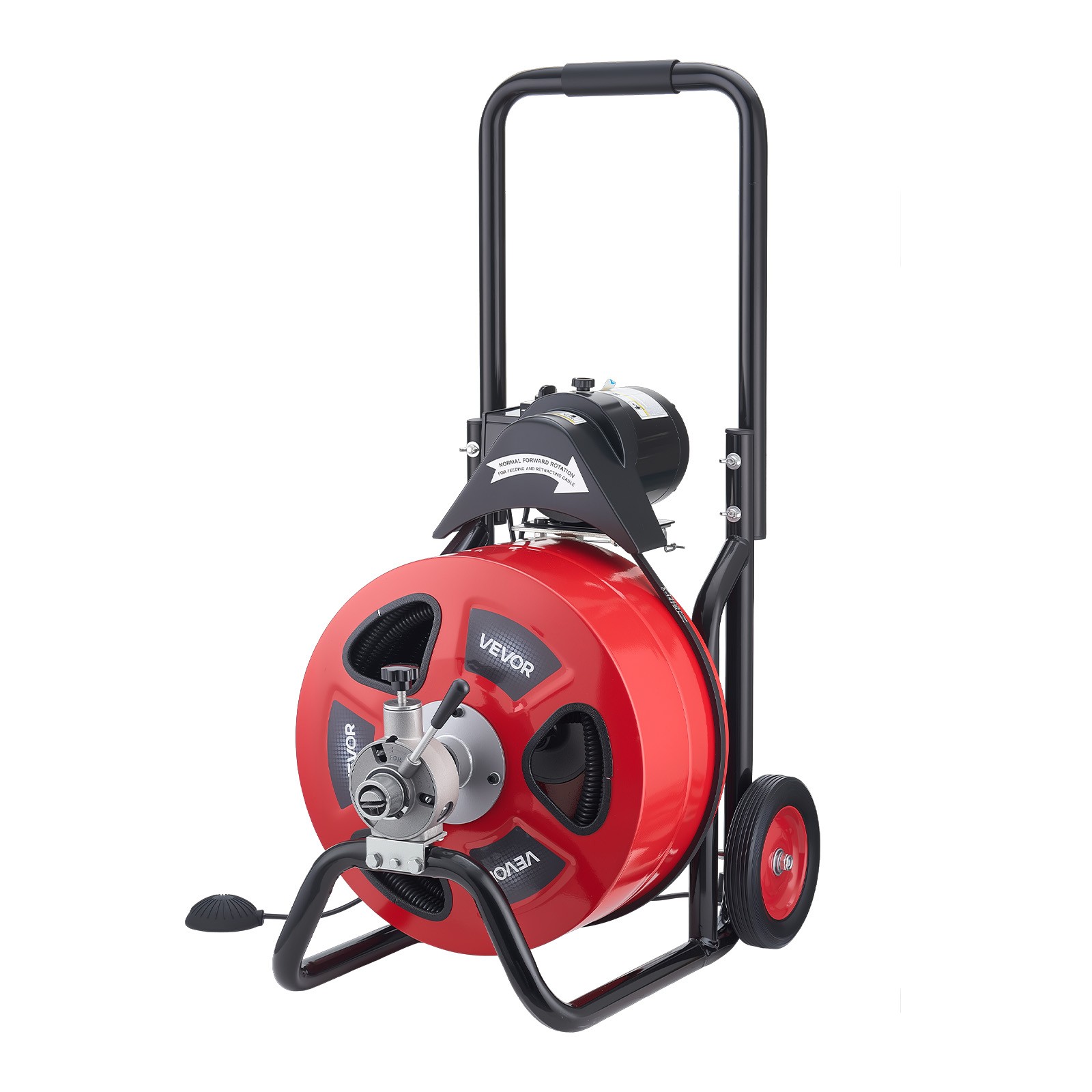 VEVOR Drain Cleaner Machine Electric Drain Auger 100 FT x 3/4 In Auto Feed