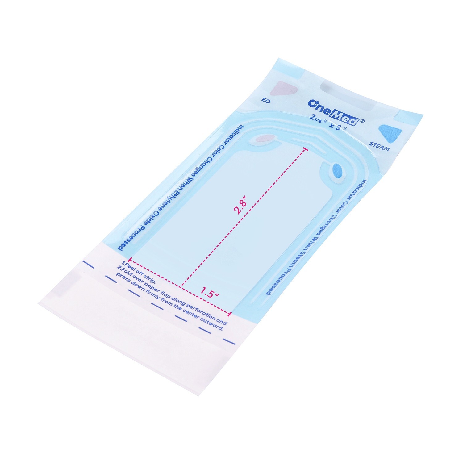 OneMed Self-Sealing Sterilization Pouches 2.25″x5″ Medical Sterile Bags 200/Box