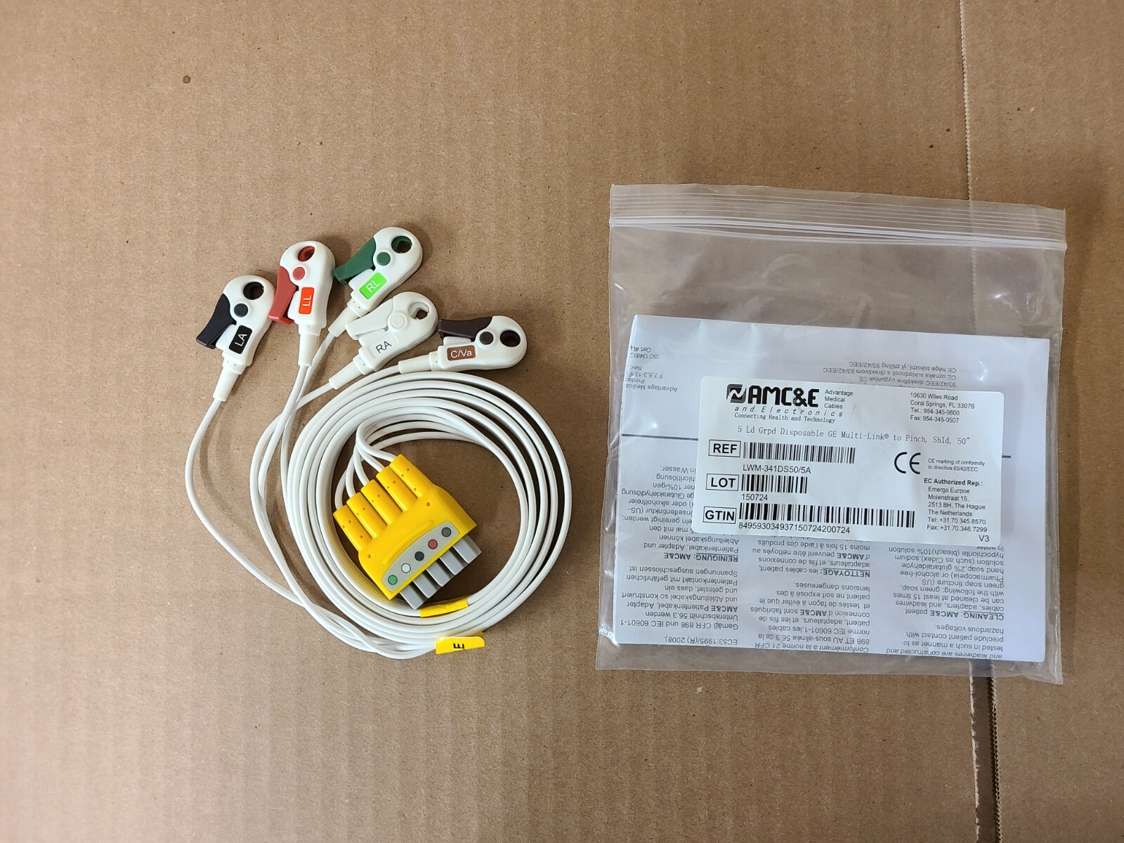 AMC&E 5-led Grpd Disposable GE Multi-link to pinch Shld 50” Ref # LWM-341DS50/5A
