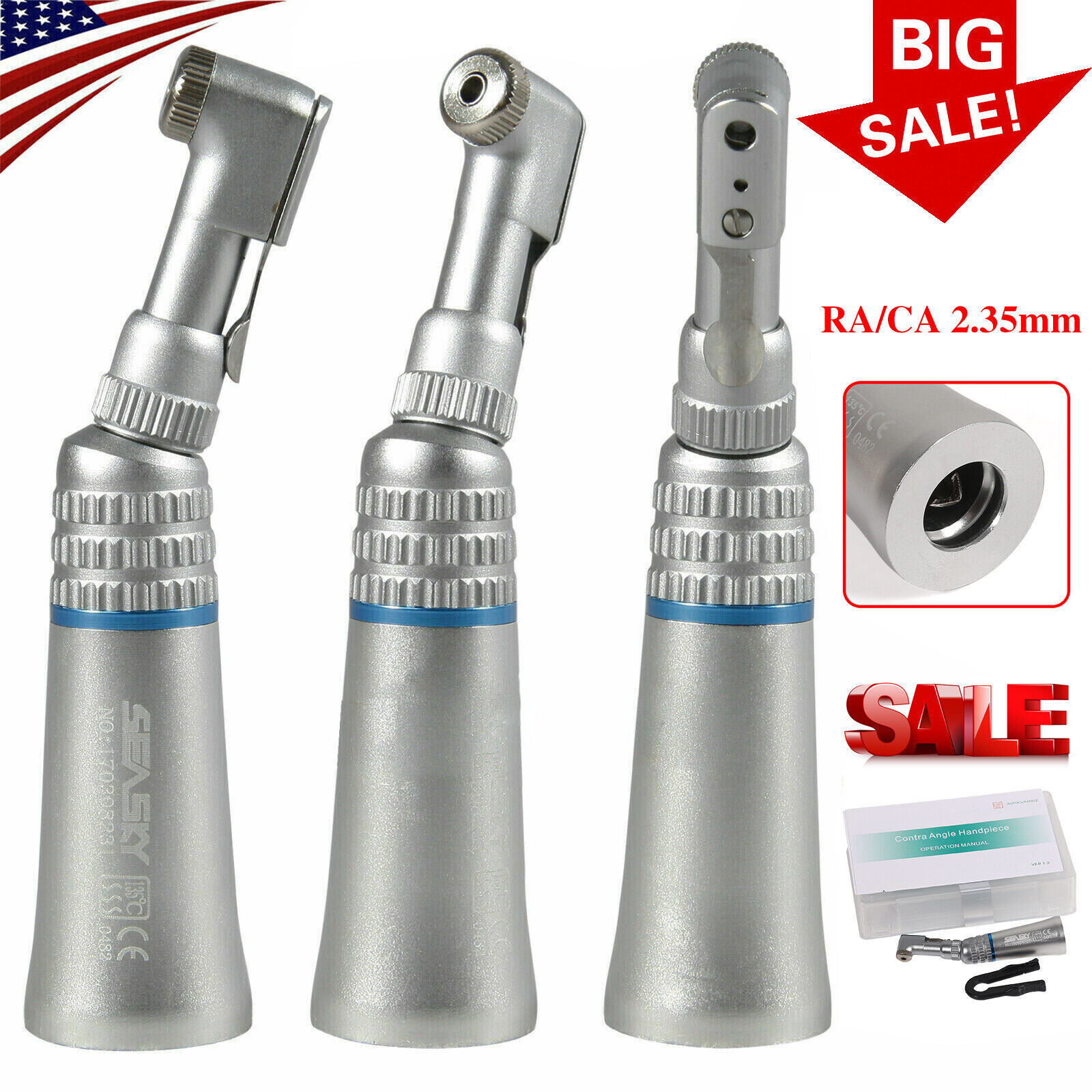 NSK Style Dental Slow Low Speed Contra Angle Handpiece Latch E-Type Attach YP