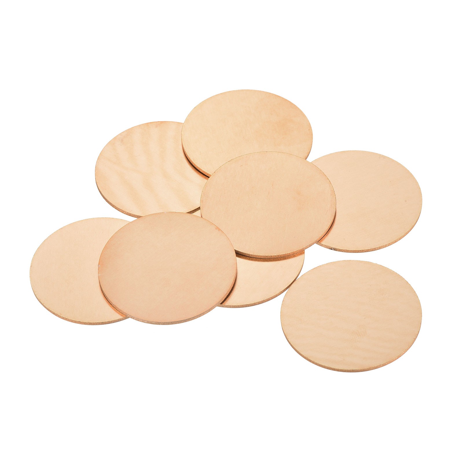 Stamping Blank Brass Round DIY Tag, 45mm/1.8″ for Craft, Pack of 8, Copper