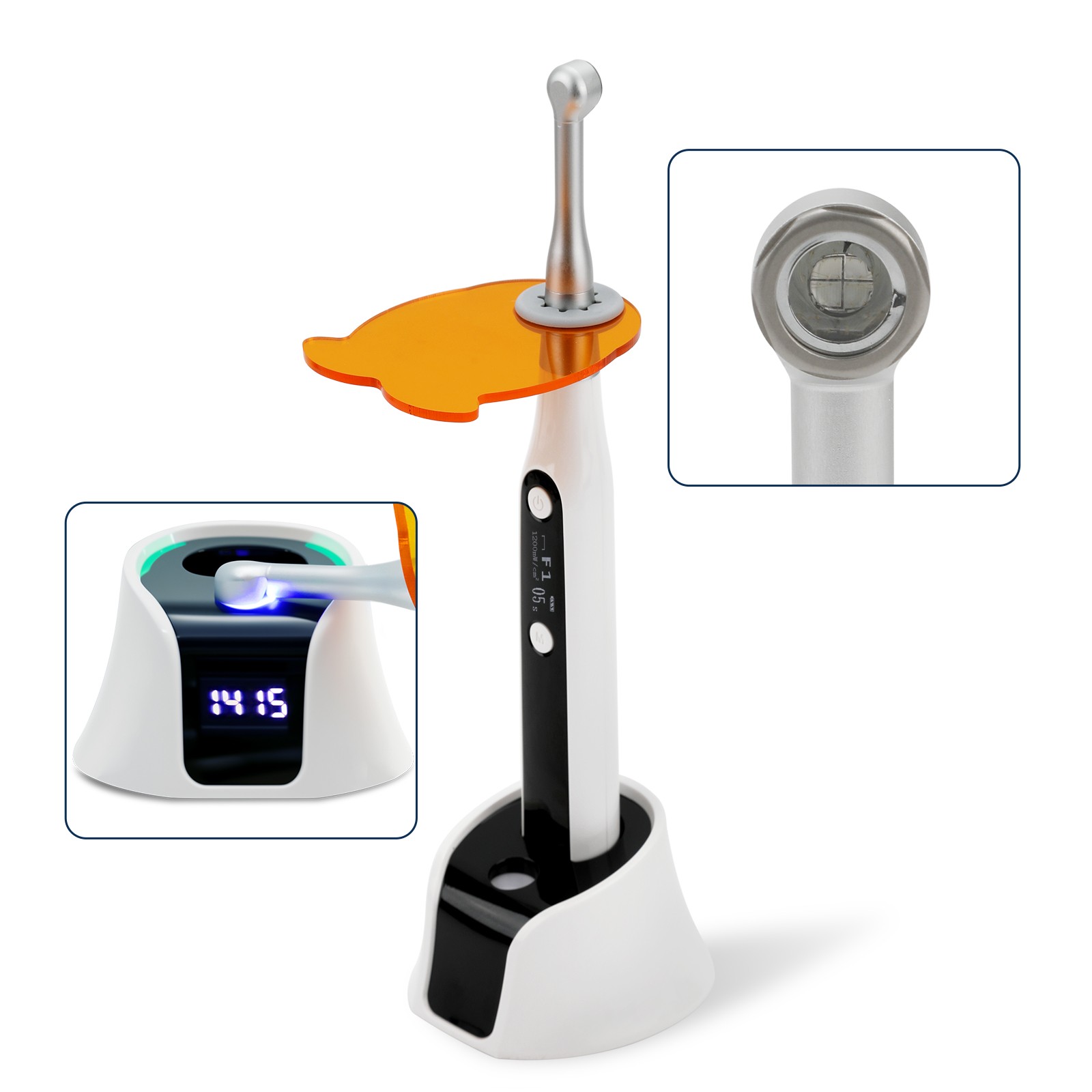 Dental LED Wireless Curing Light Lamp 1 Sec Cure 2500mW/cm2/3000mw/cm²