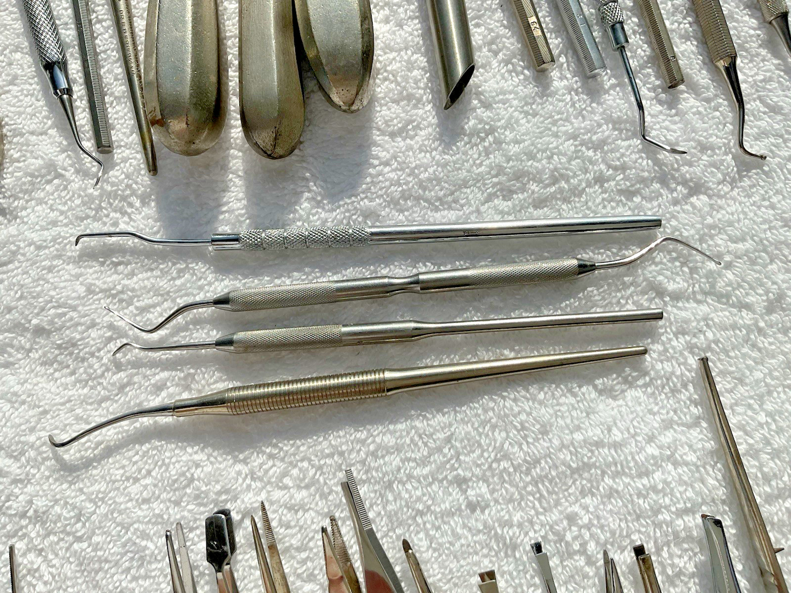 34 Lot of 34 Vintage Branded Dental Tools Picks Tweezers