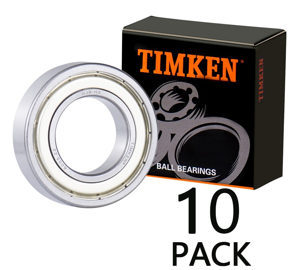 10PCS TIMKEN 6005-ZZ 6005-2Z 25X47X12MM Double Metal Seal Ball Bearings 6005ZZ