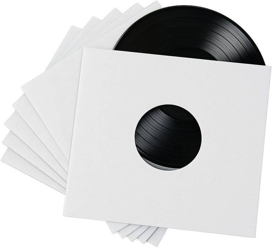 500 – Pack White Paper Vinyl 45 RPM Record Inner Sleeves 7-Inch LP Album