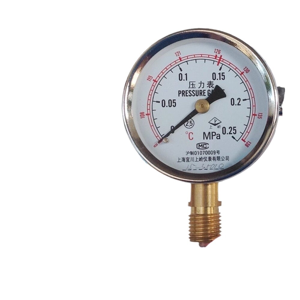 Pressure gauge dual scale 0-0.25MPa, 0-138 ℃ accessories