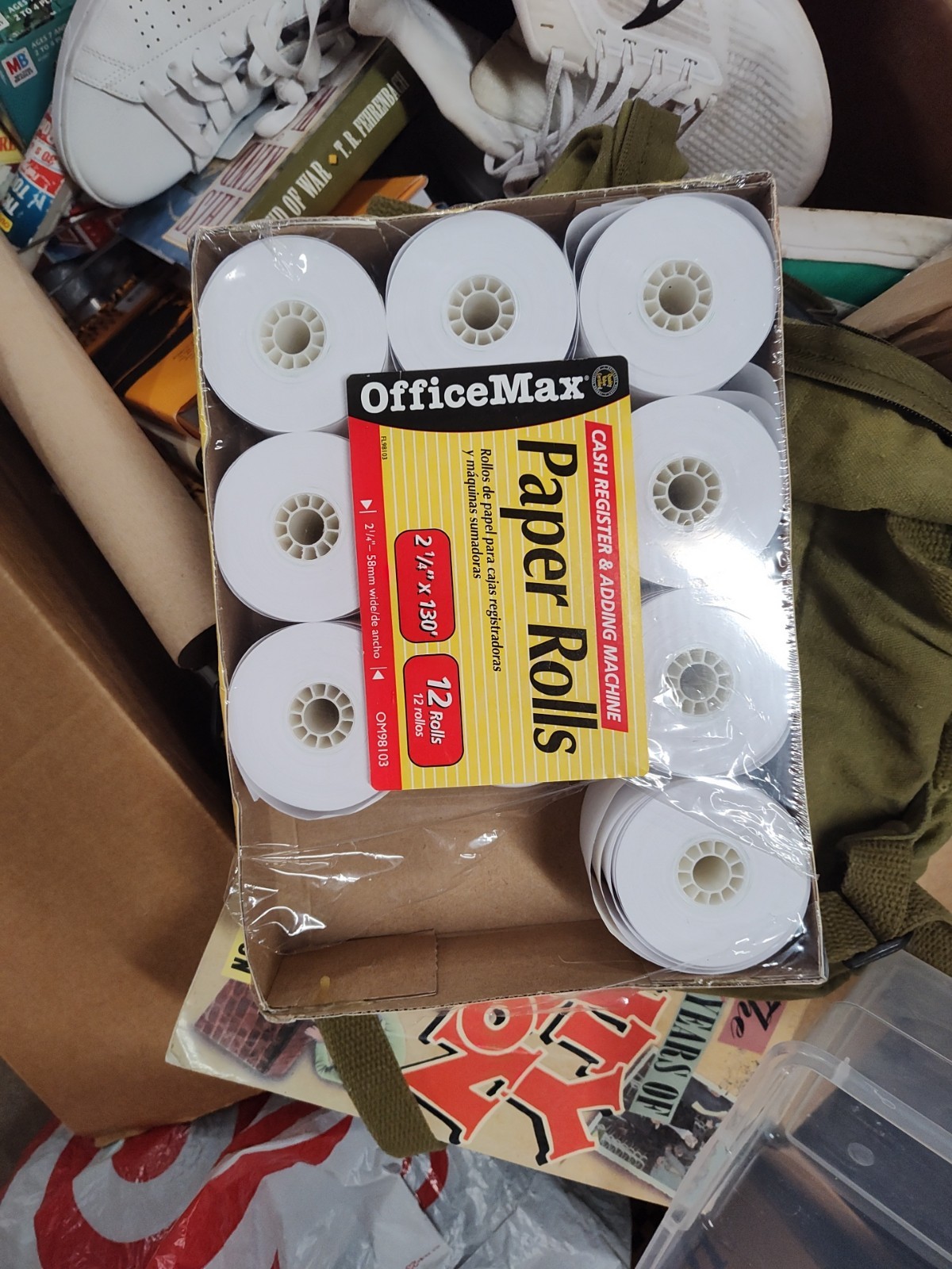 OFFICE MAX 9 Rolls 2 1/4in. x 130 ft Bond Paper Rolls (57mm x 39m) OM98103