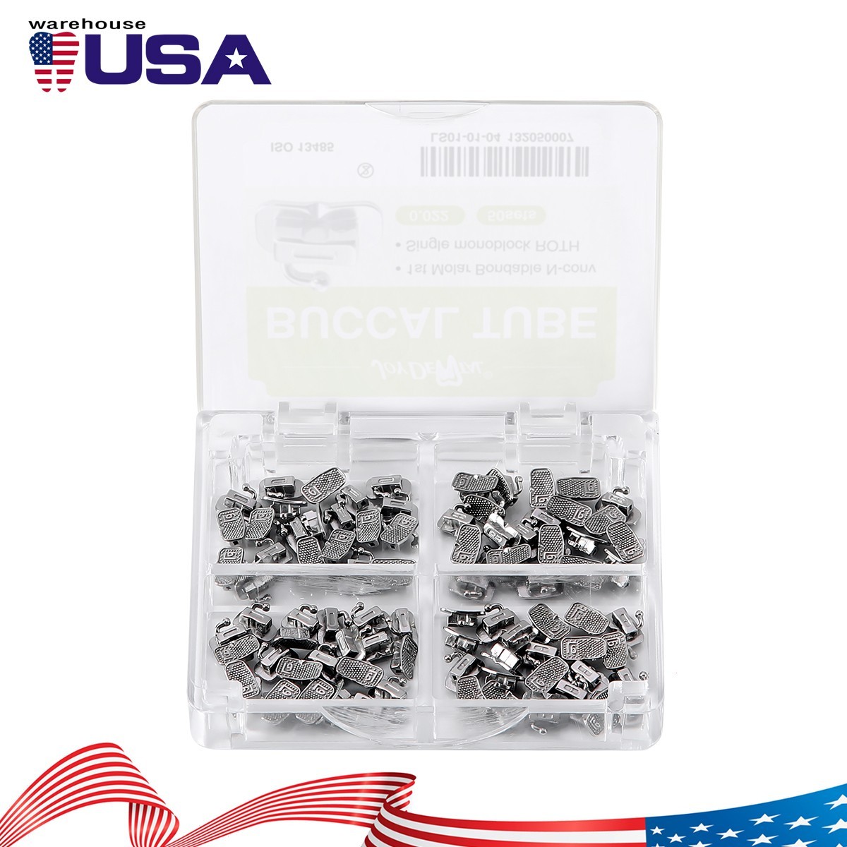 50set Dental Orthodontic 1st Molar Roth 0.022 Buccal Tubes Bondable Monoblock