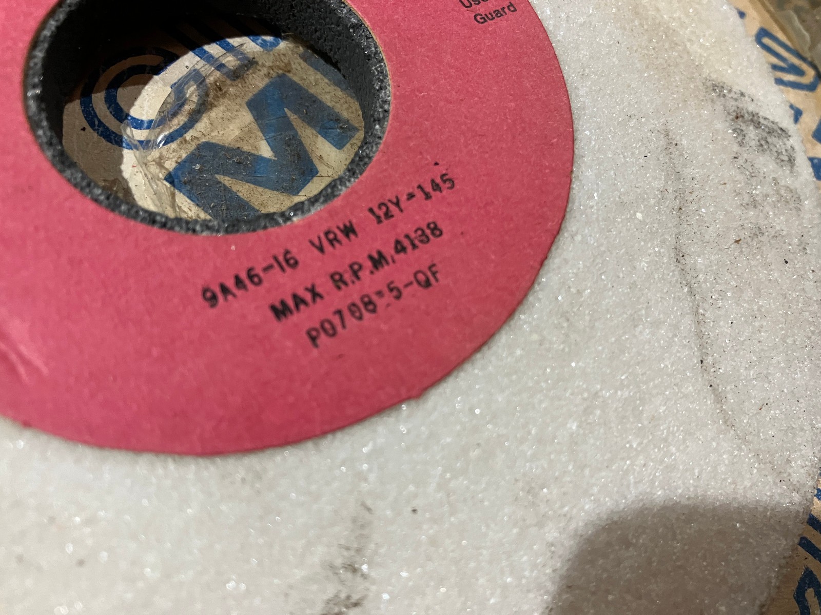 Cincinnati Milacron Grinding wheel Toolmaster 9A46-16-VRW 6″ x 1/2″ x 1-1/4″