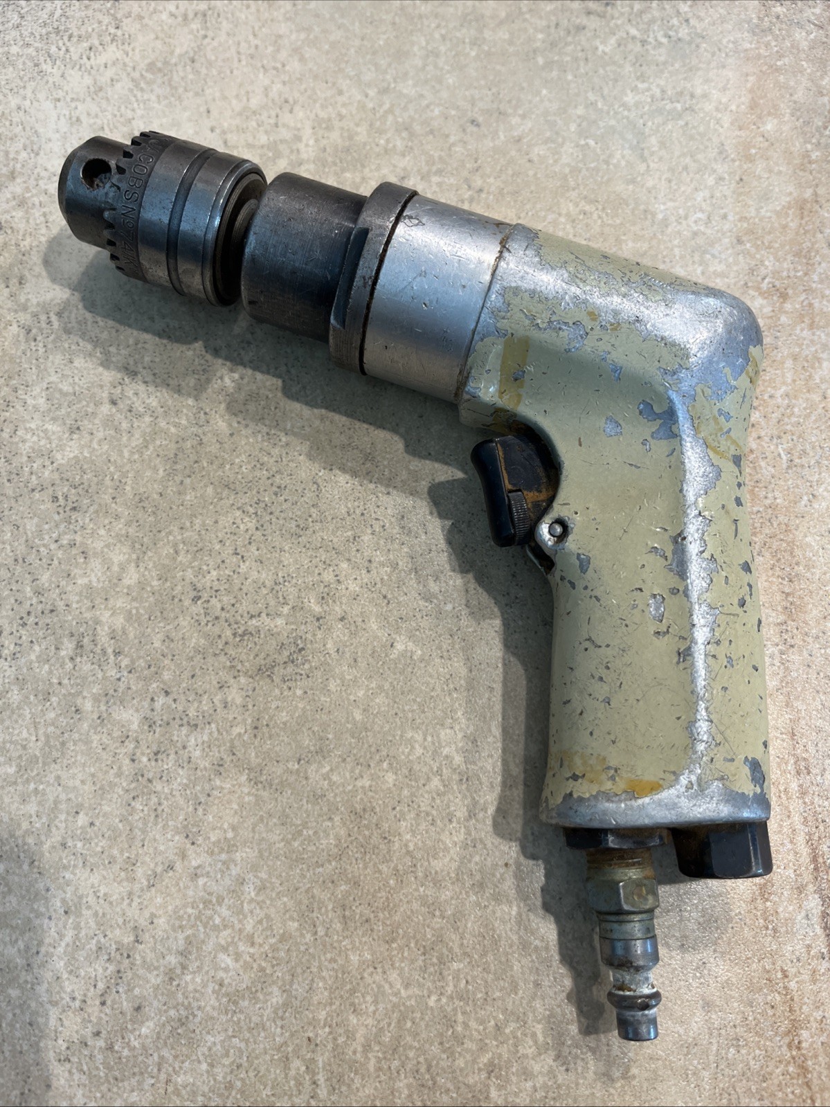 Vintage Pneumatic Air Drill Jacobs Chuck 1/16-3/8 No 74/k