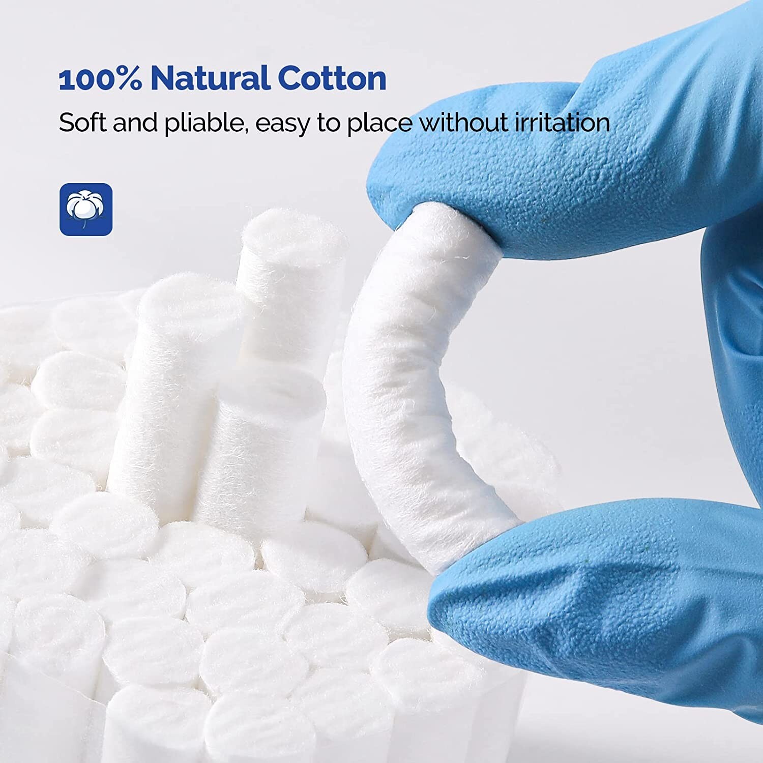 250Pcs/Box Dental Disposable Cotton Rolls Nosebleed Plugs Absorbent 1.5″ x 3/8″