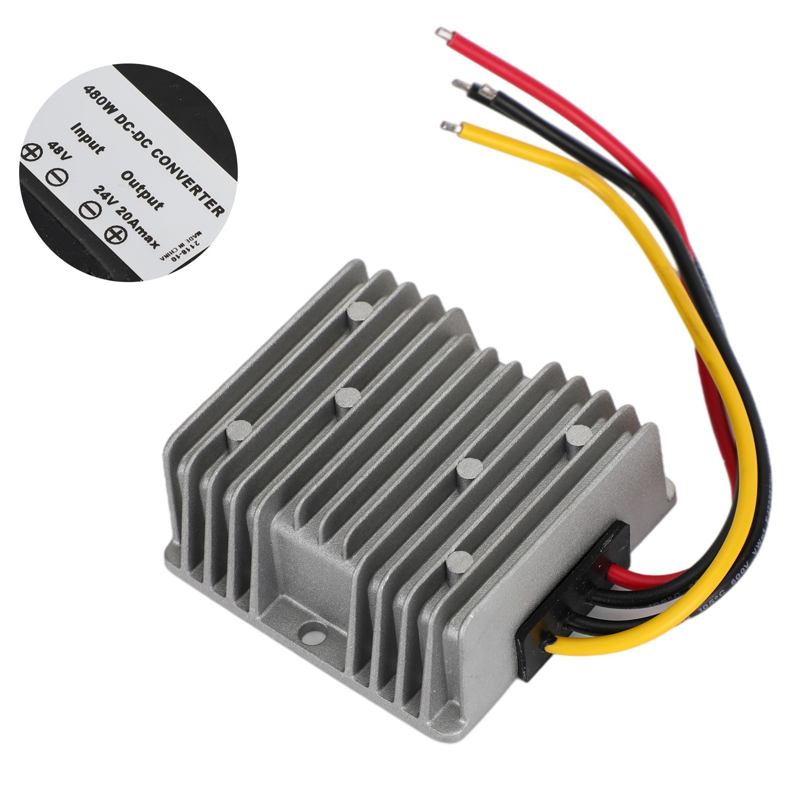 🚀WaterProof 36V/48V to 24V 20A 480W Step Down DC/DC Power Converter Regulator