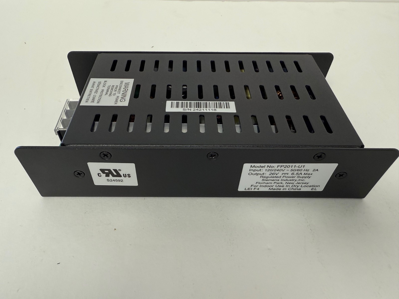 SIEMENS 500-450222 FP2011-U1 POWER SUPPLY 26V 6.5A NEW