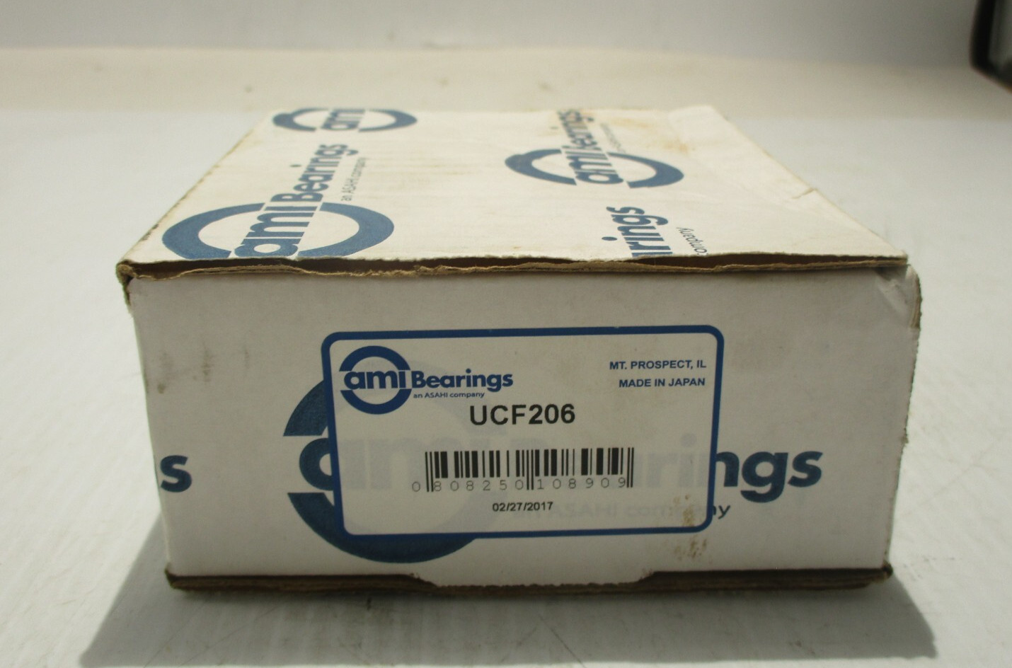 NEW AMI ASAHI UCF-206 4-BOLT FLANGE BEARING SET SCREW