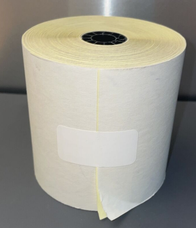 BPA Free 3″ x 100′ 2-Ply White/Canary Carbonless Point of Sale Paper Roll