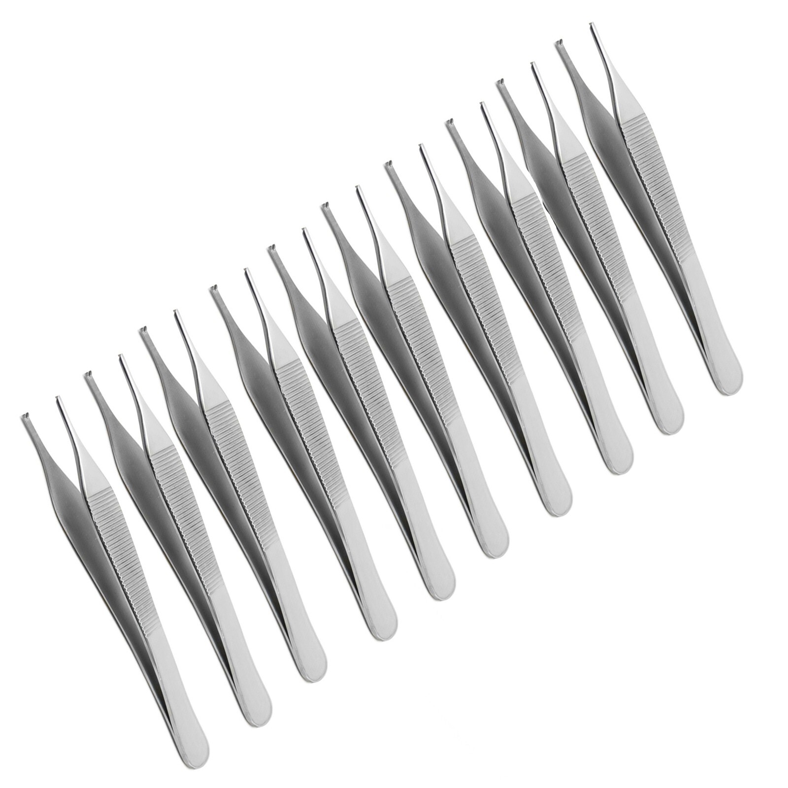 10 pcs Adson Tissue Forceps Surgical/Medical Instruments SS 4.75″1X2 Teeth