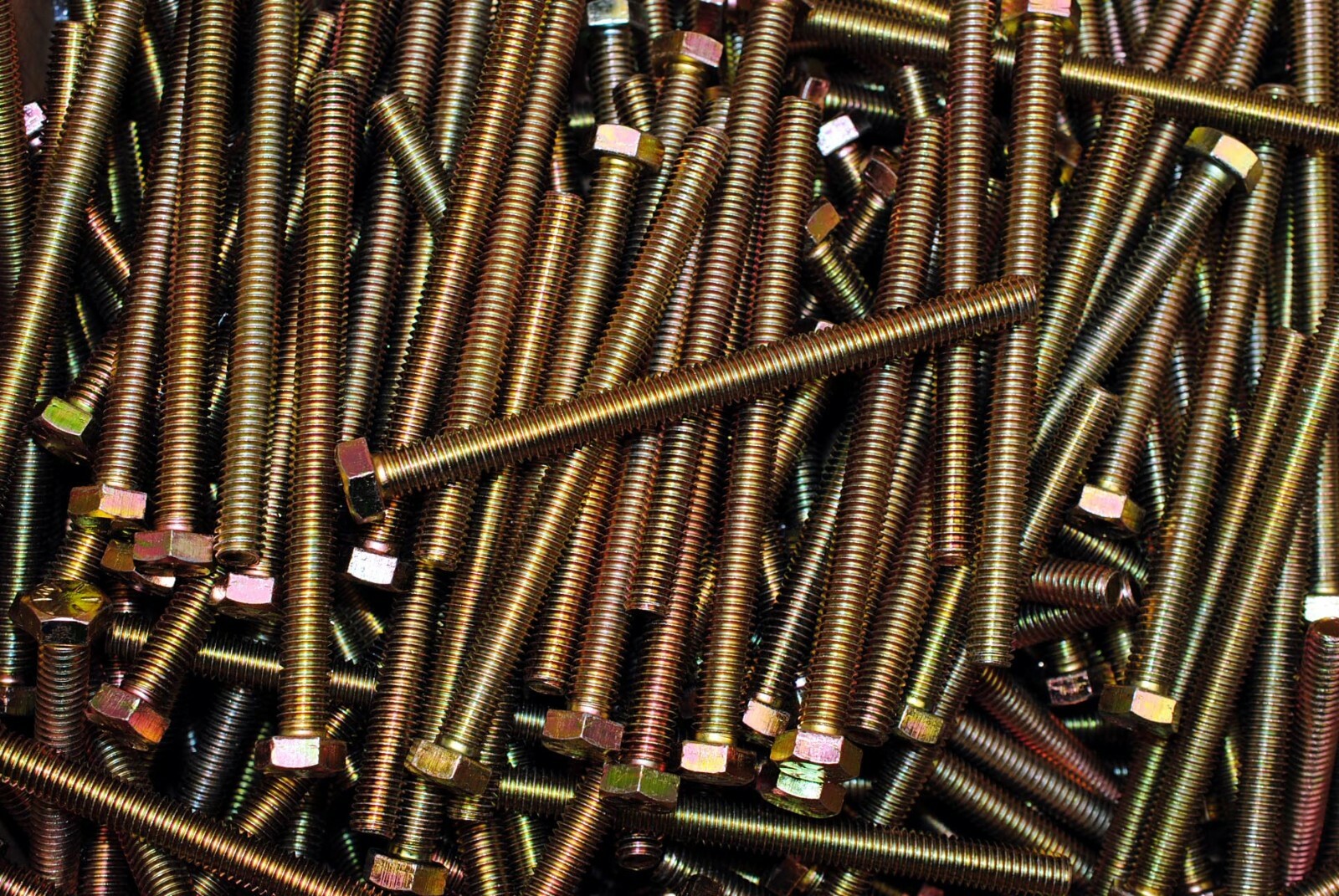 (35) Full Thread Grade 8 Hex Head Tap Bolts 3/8-16 x 5 Coarse Yellow Zinc Plated