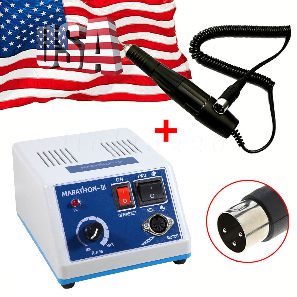 Dental Micromotor Handpiece 35K Rpm and Grinder Power Marathon Polishing Machine