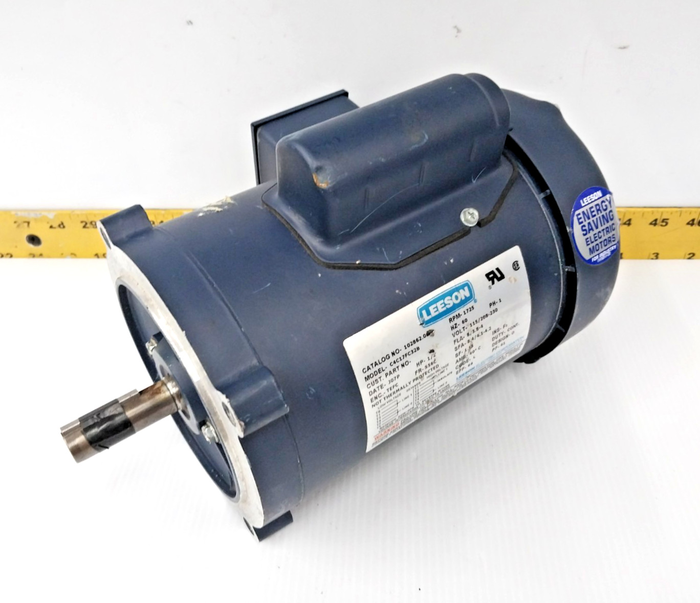 New Leeson 1/2 HP AC Electric Motor 115/208-230 VAC 1725 RPM 1 Phase C4C17FC32B