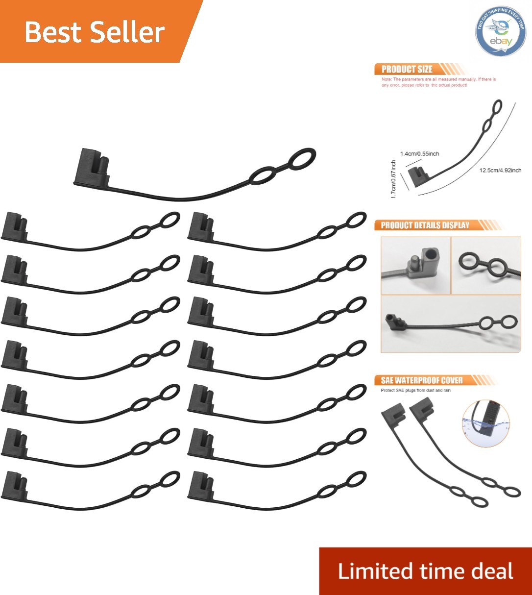 15 PCS SAE Waterproof Dust-Proof Connector Caps – Protection Solution
