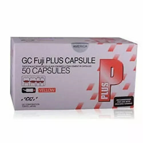 GC FUJI PLUS LUTING CEMENT YELLOW – 50 CAPSULES