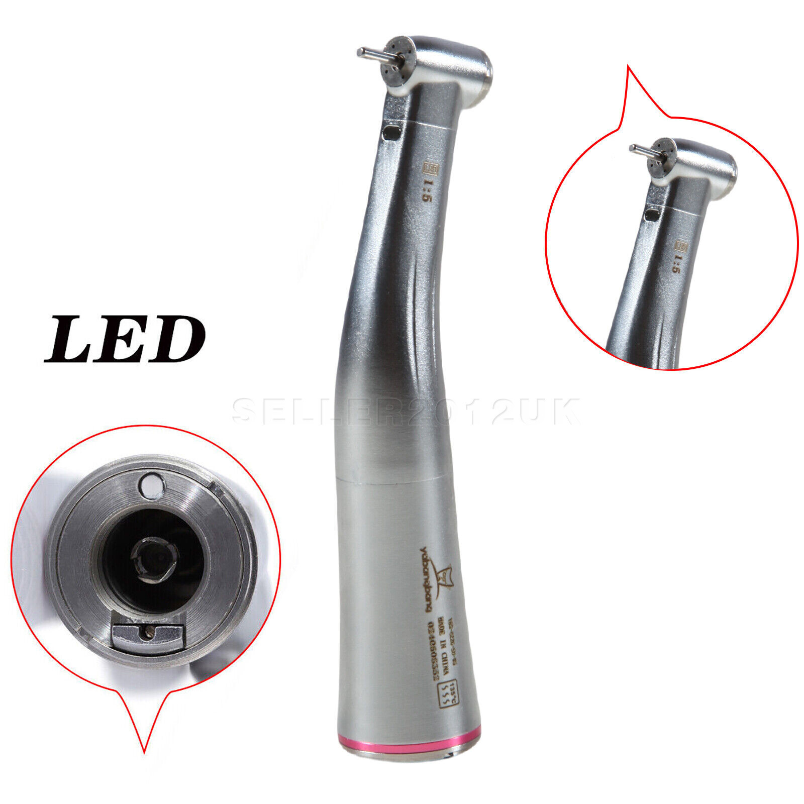 Dental 1:1/1:5 Increasing Contra Angle Fiber Optic Handpiece Fit NSK X25L/X95L