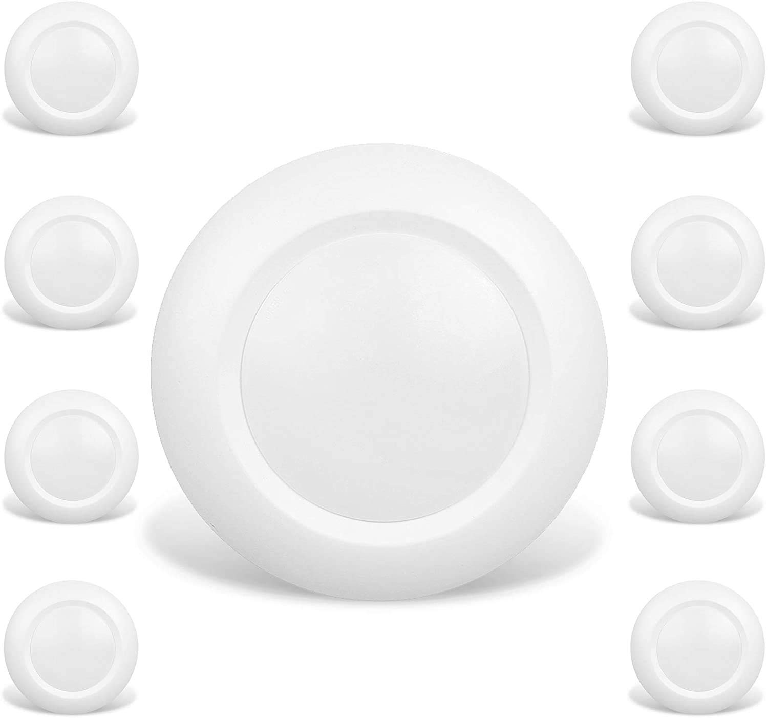 JULLISON 8 Packs 6 Inch LED Low Profile Recessed & 6inch, 8 5000K White