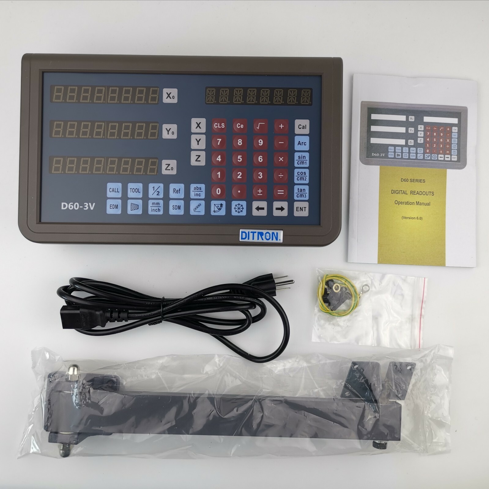 DITRON 3 axis Digital Readout D60-3V LED Display for Lathe or Milling Machine