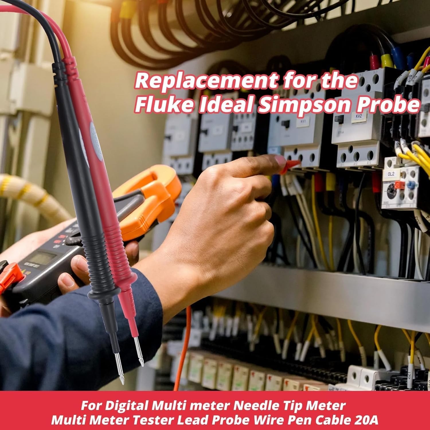 New Meter Leads Cat III 1000V 20A Replacement for Fluke Ideal Simpson