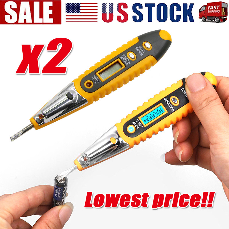 Voltage Electric Tester Volt Detector Test Pen AC DC Non-Contact Sensor 12-1000V