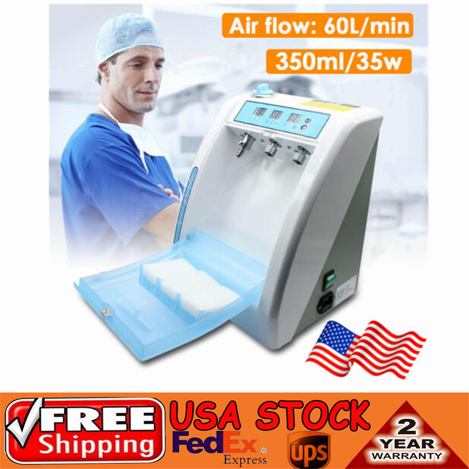 Dental Handpiece Oiler Automatic Maintenance Oiling Lubricating Device 350mL New