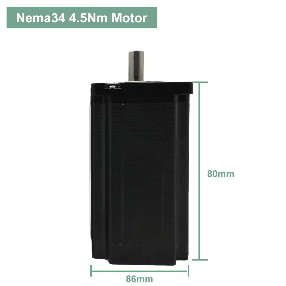 3phase NEMA34 86BYGH Stepper motor 14mm shaft 4.5/8.5/12Nm EC3522 Driver CNC Kit