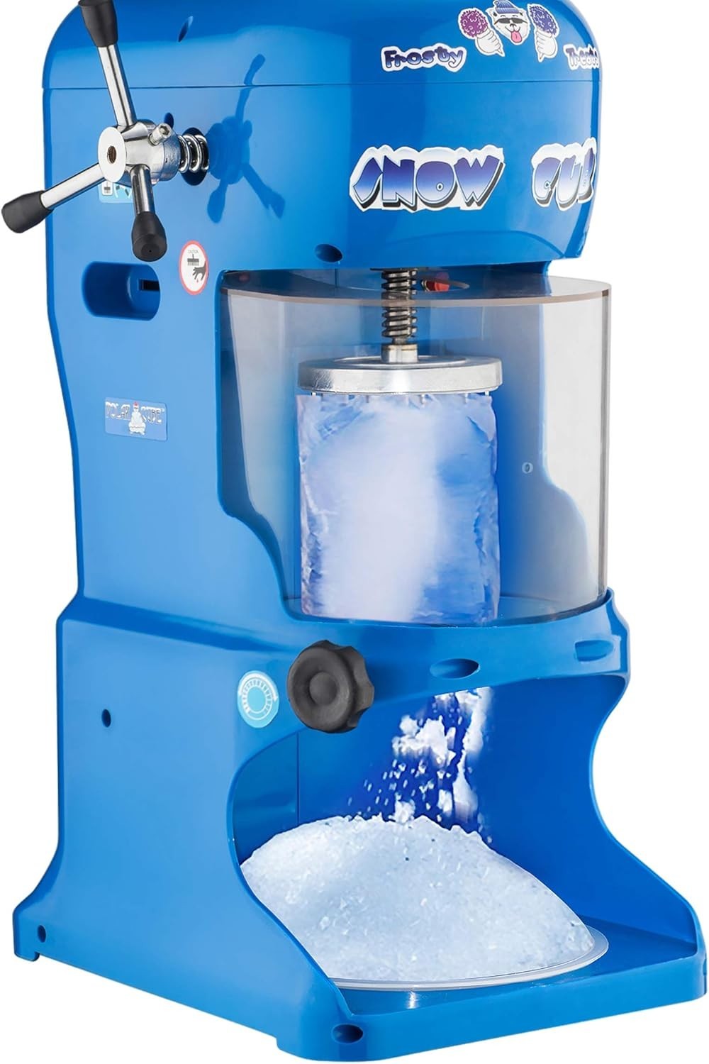 Snow Cone Machine – Electric Block Ice Shaver and Snow Cone Maker with Adjustabl
