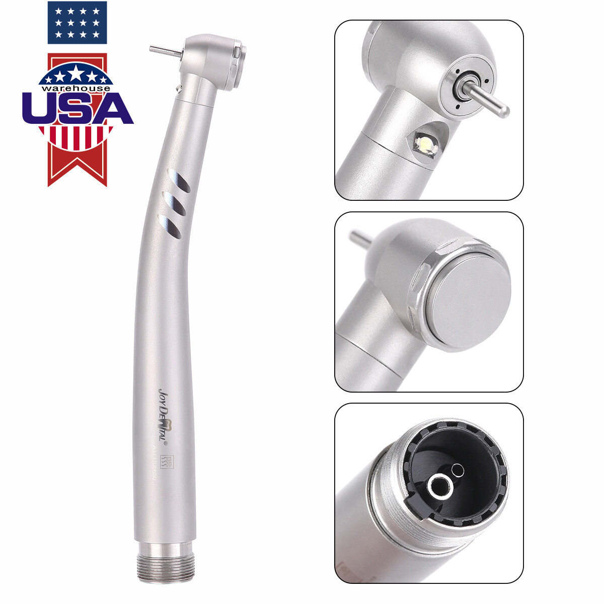 AZDENT Dental LED High Low Speed Handpiece Contra Angle Straight Air Motor Kits
