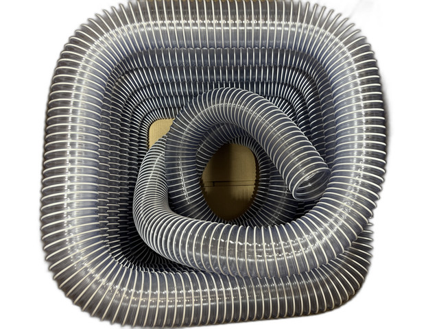 Flexaust USA R-3 PVC Food Grade Starch Powder Bulk Transfer Hose 3 Inch ID 12FT