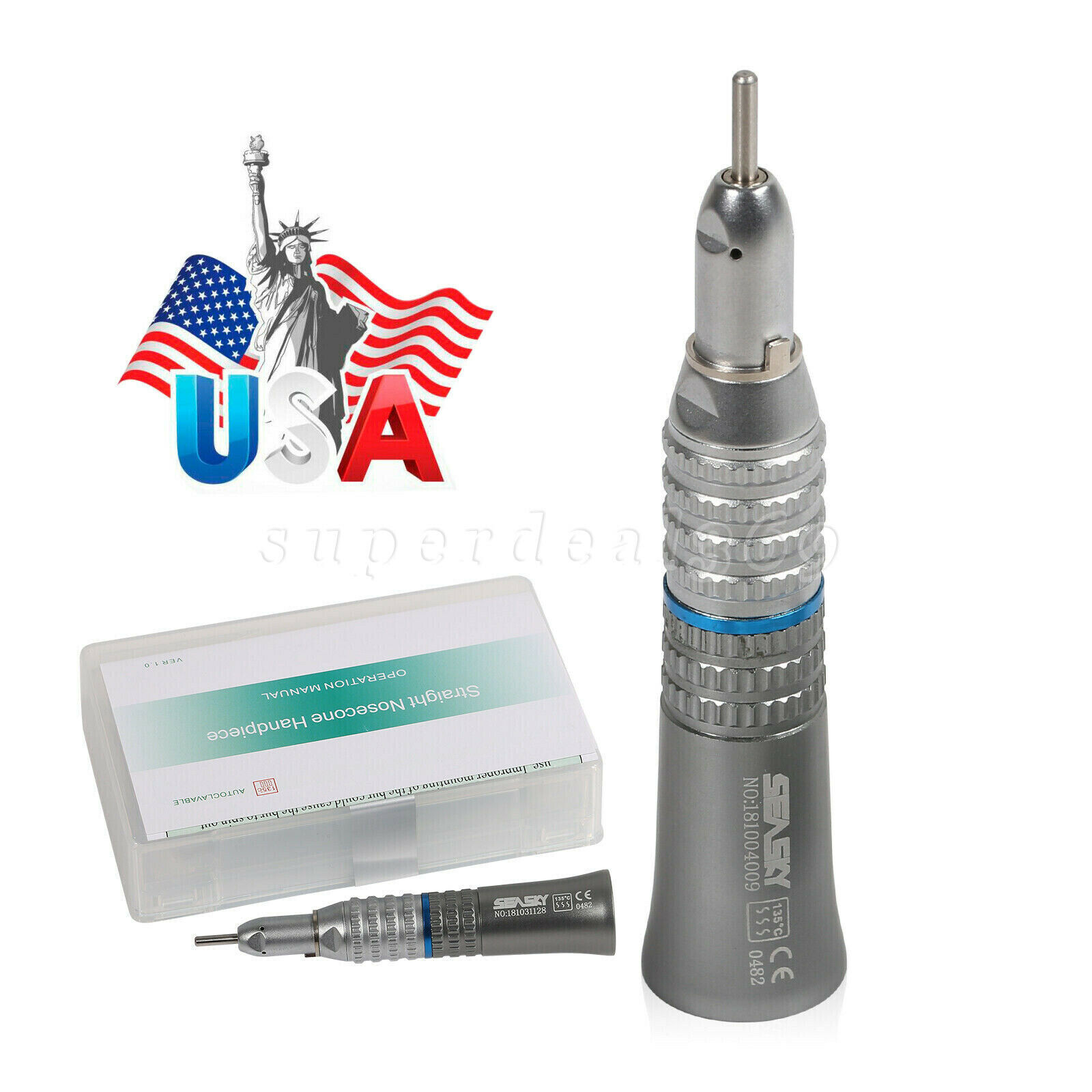 Dental low speed handpiece push button contra straight E-type motor 2/4Hole Dr