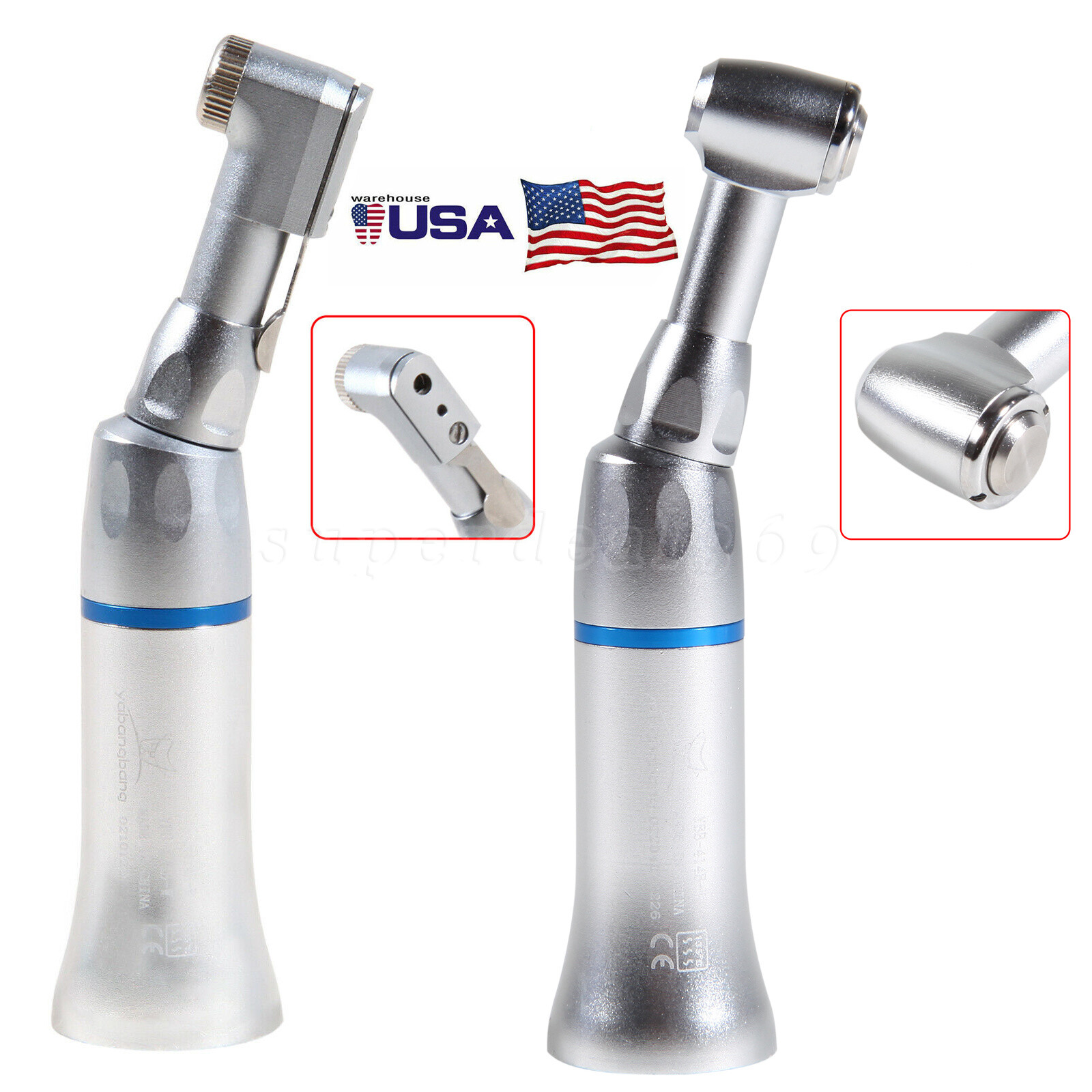 NSK Style Dental Low Slow Speed Push Button/ Latch Bur Contra Angle Handpiece ns