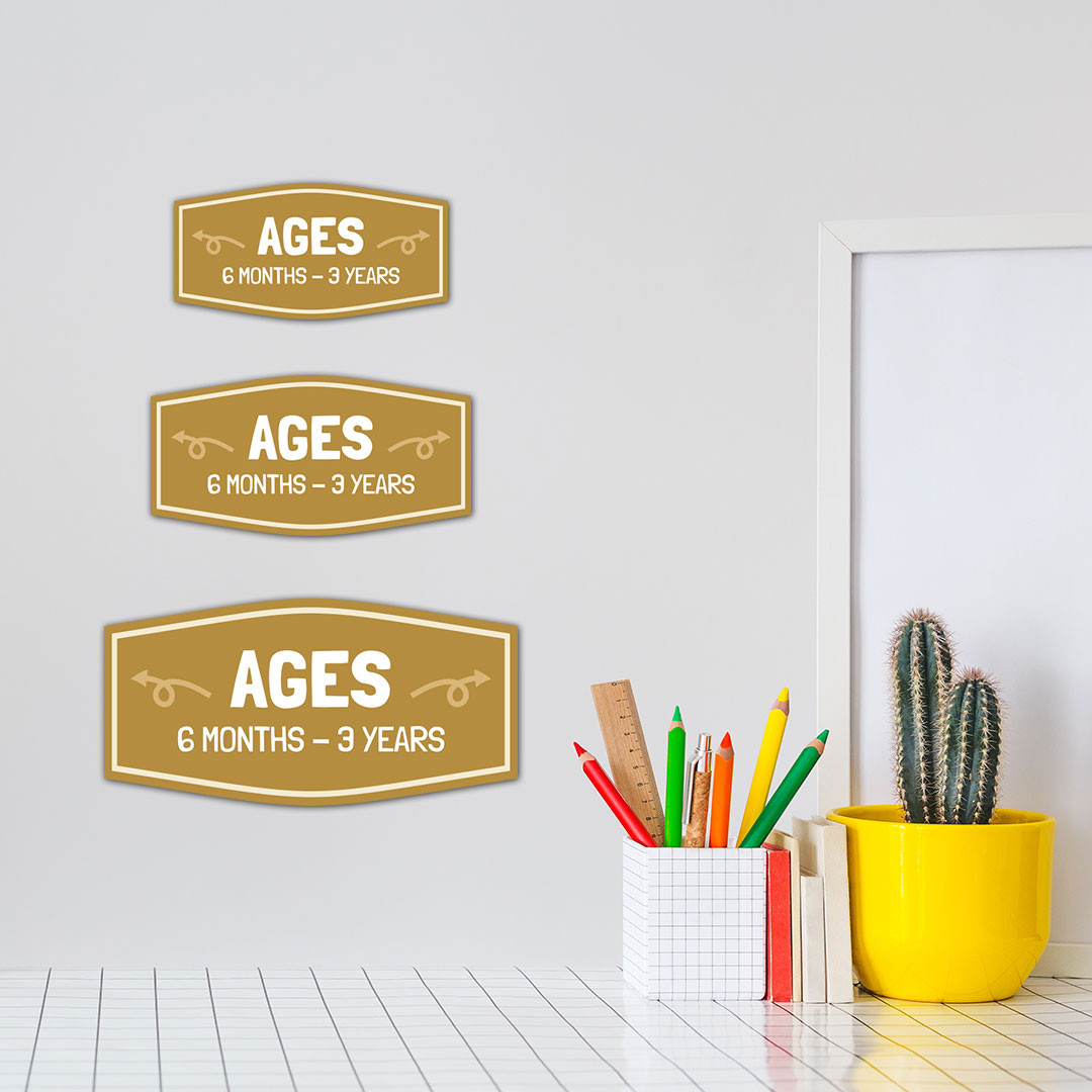 Fancy Plus Ages 6 Months – 3 Years Wall or Door Sign
