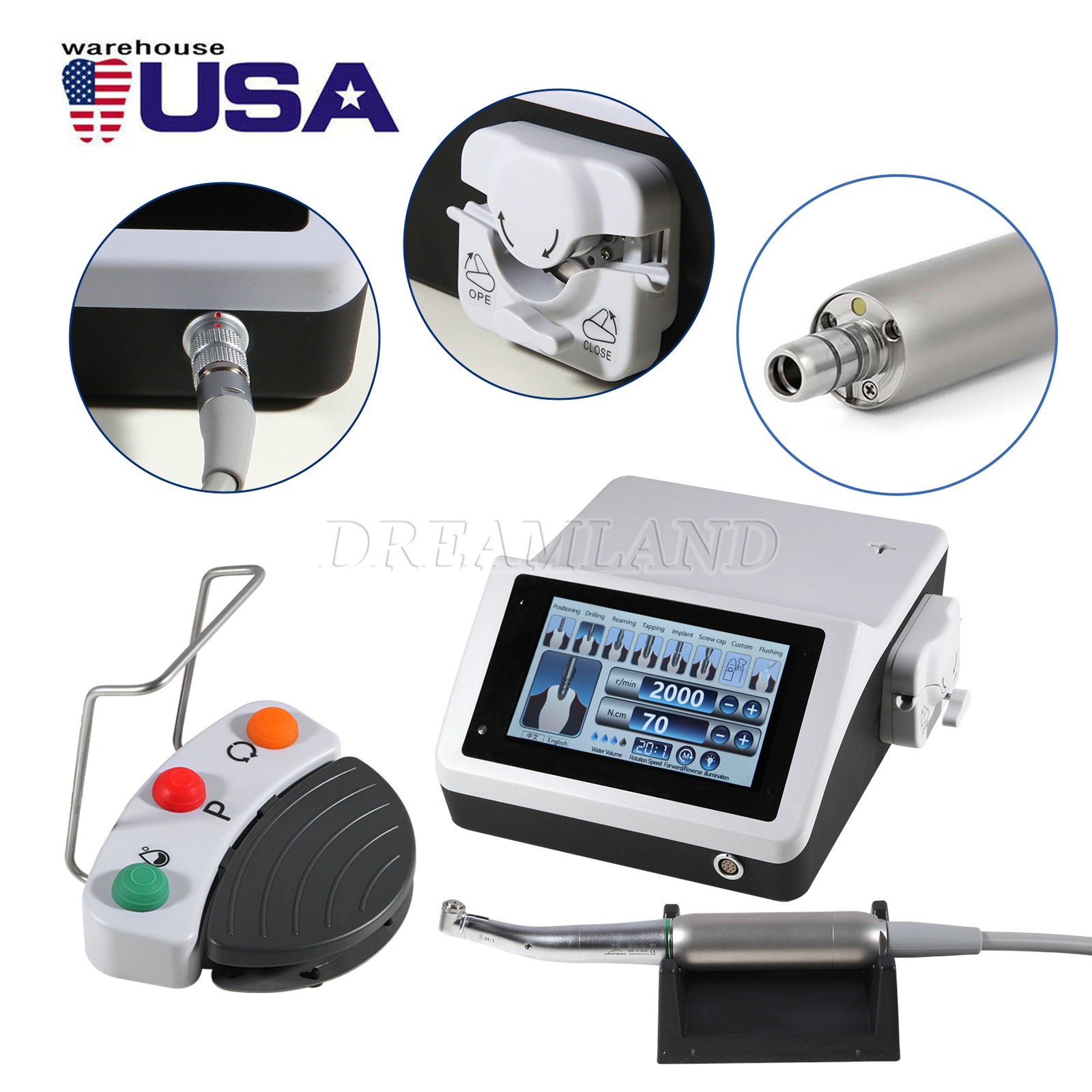 Pro Dental Implant Motor Dental Implant System 20:1 Control Angle