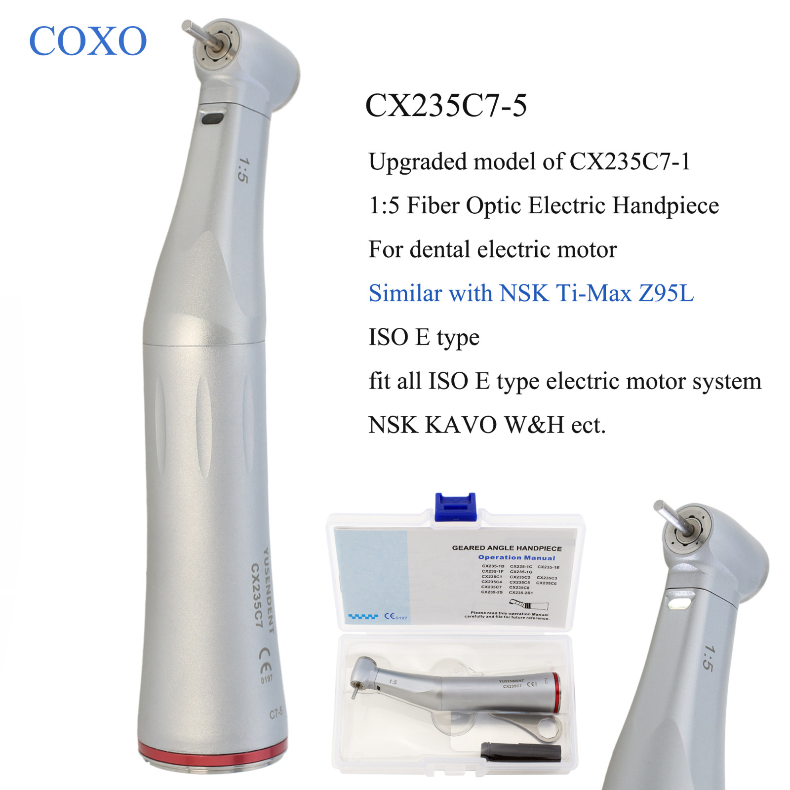 BEING Dental Electric Motor Brushless Built in LED 1:1 1:5 High Speed Handpiece