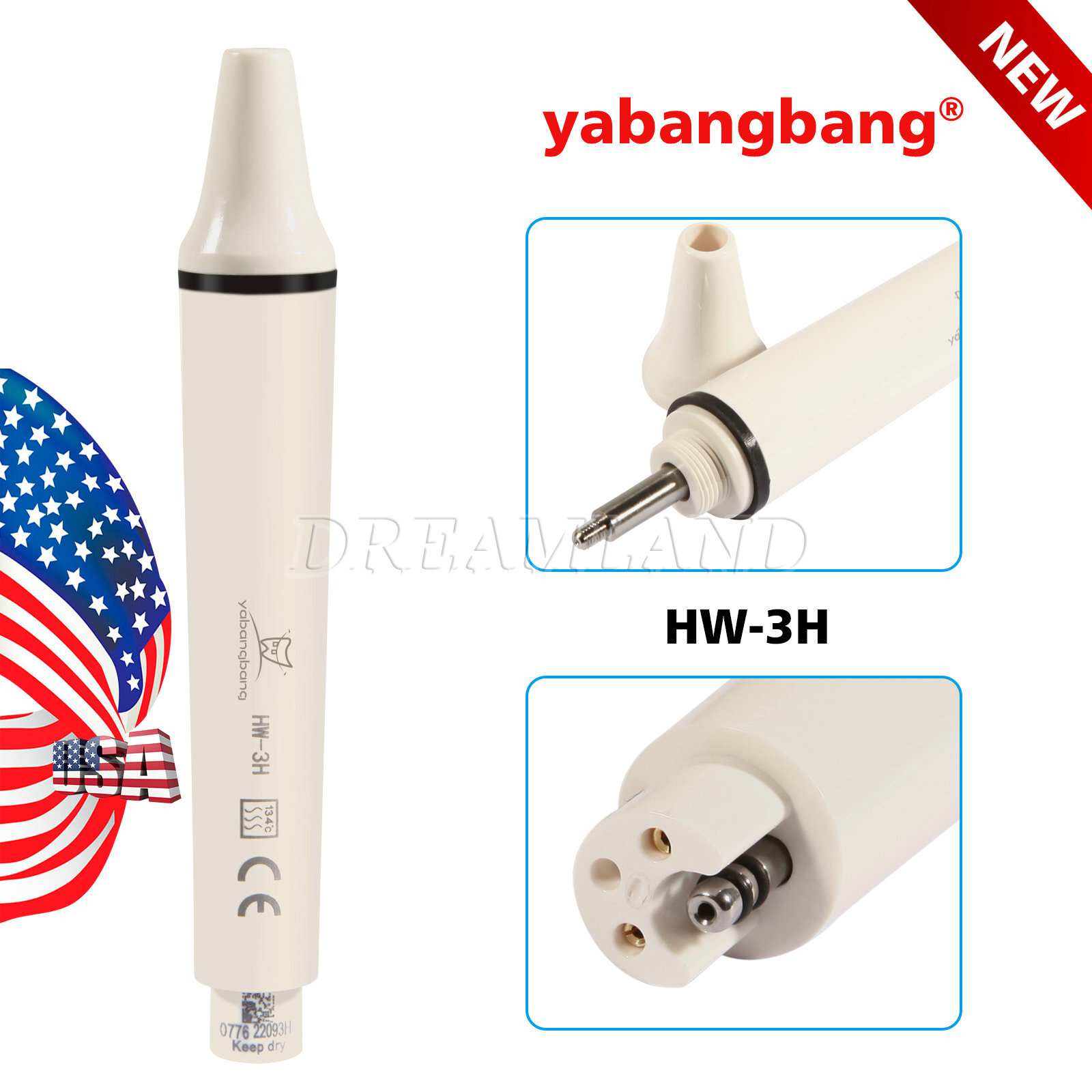 Detachable Dental Ultrasonic Scaler Handpiece HW-3H Fit For WOODPECKER EMS VRN