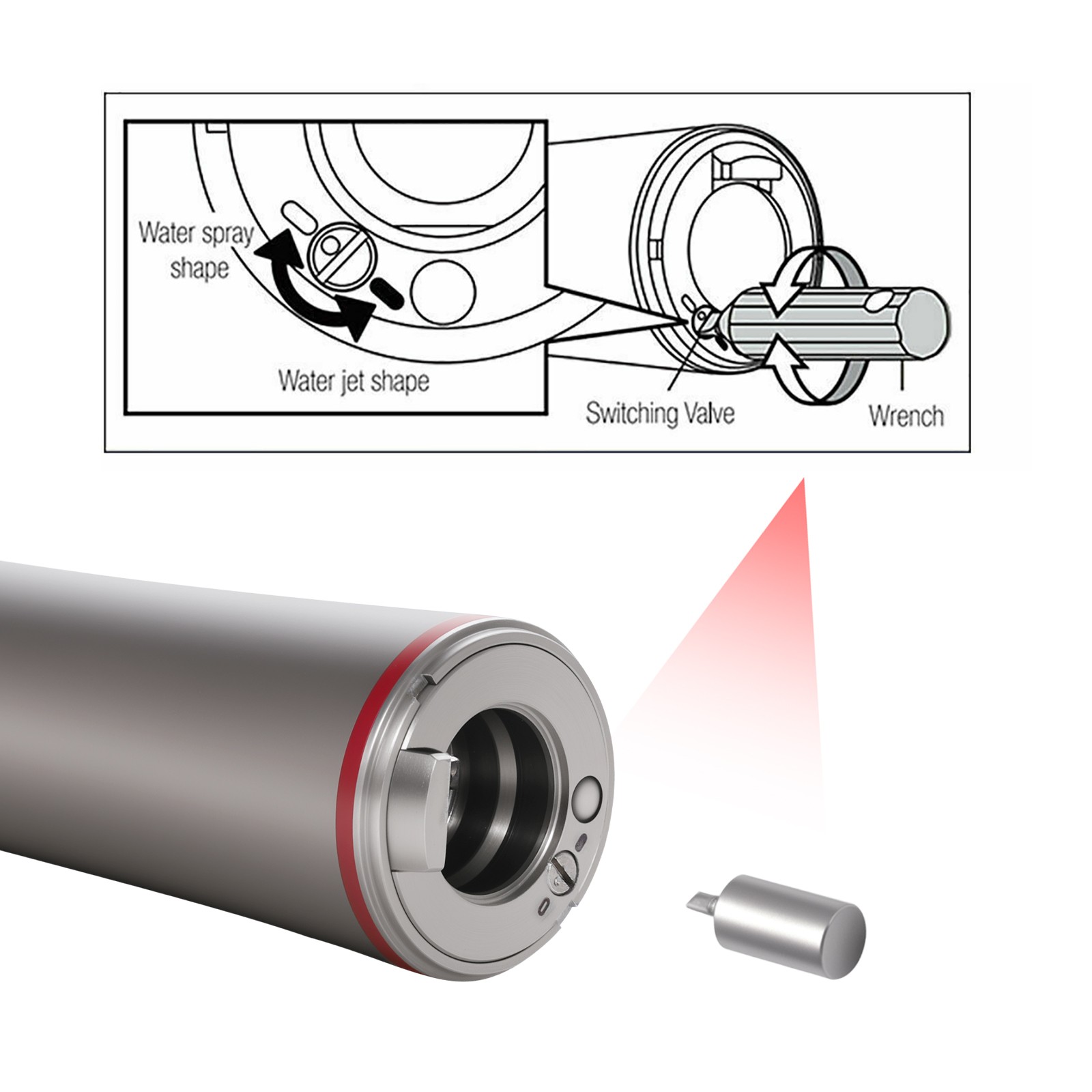 abdent 45° Angle Head Contra Angle LED Optic 1:4.2 Handpiece Inner Water Spray