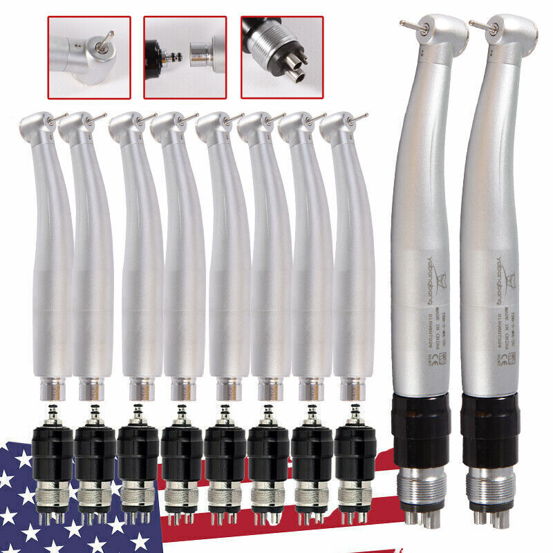 10x Yabang Dental High Speed Handpiece and 4 Holes Quick Coupler 360°