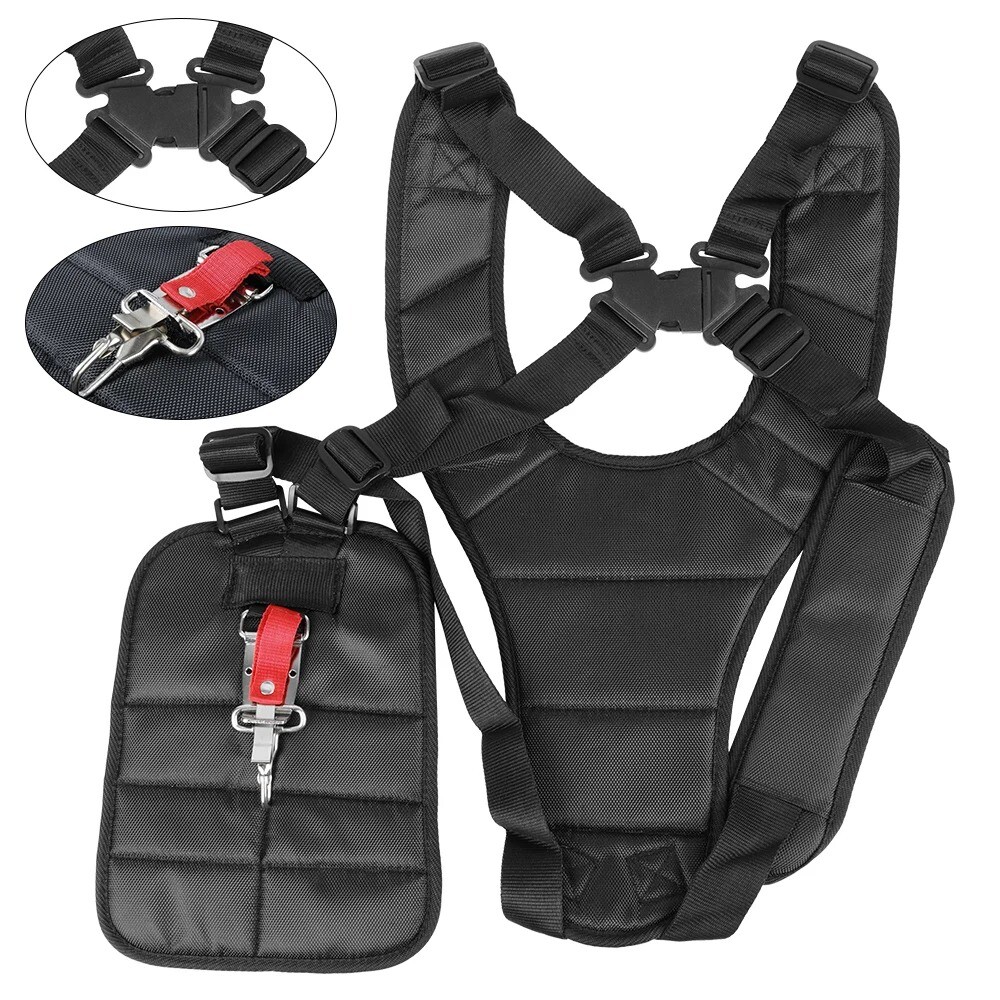 Double Shoulder Strimmer Padded Belt Harness Strap for Brush Cutter& Trimmer US