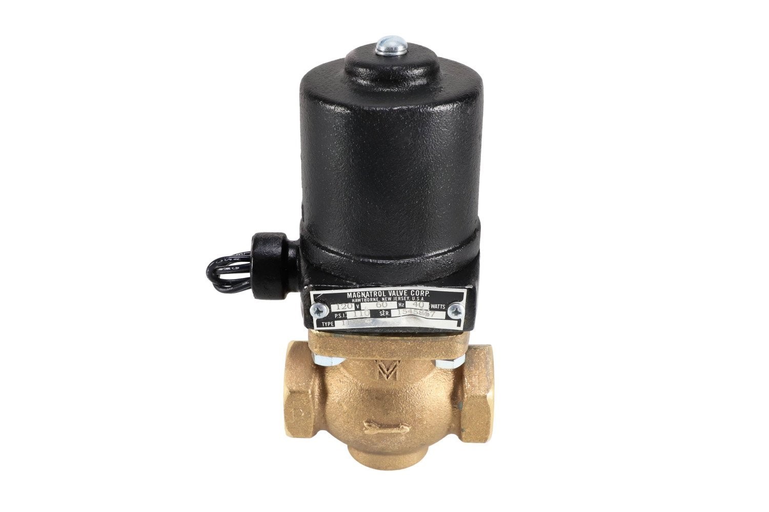 NEW MAGNATROL VALVE CORP 114S43 SOLENOID VALVE 120V 60HZ 40W 110PSI