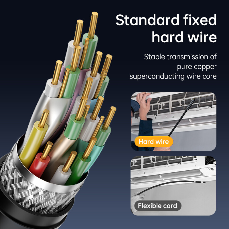 8LED IP67 Borescope Camera 10M/32.8Ft Flexible Cable 1080P HD 4.3 Inch Display